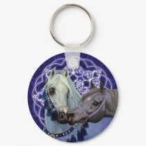 Desert Jewels Arabian horses keychain by Fine_Art_of_Morgane Desert Jewels Arabian horses keychain