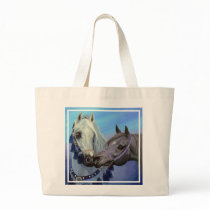 Desert Jewels Arabian horses tote bag by Fine_Art_of_Morgane Desert Jewels Arabian horses tote bag