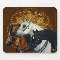 Desert Kings Arabian horses mousepad by Fine_Art_of_Morgane Desert Kings Arabian horses mousepad