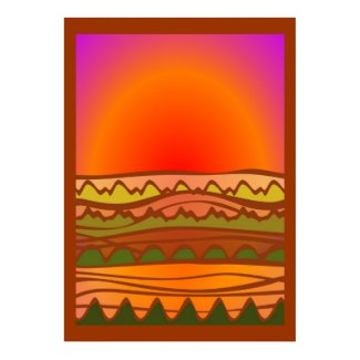 Desert landscape Poster print