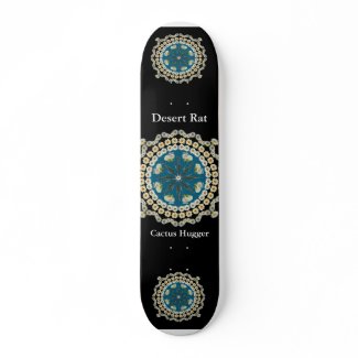Desert Rate Skateboard with Saguaro Mandala skateboard