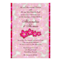 Desert Rose Collage Wedding Invitation