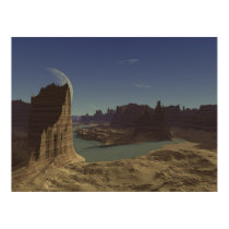 Desert Sands - River - Moon posters