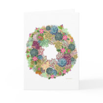 Desert Succulent Wreath Card
