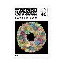 Desert Succulent Wreath Postage postage