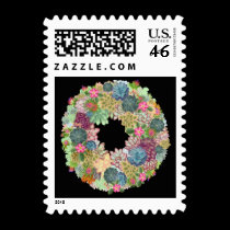 Desert Succulent Wreath Postage postage