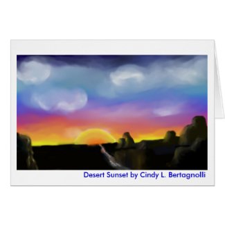 desert sunset1 Page 1, Desert Sunset by Cindy L... card