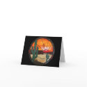 Desert Sunset Stained Glass Notecard by FalconsEye Desert Sunset Stained Glass Notecard