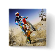 Desert Wheelie Motocross Pinback Buttons