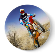 Desert Wheelie Motocross Pinback Buttons