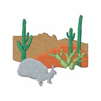 Desert with Rabbit embroidered shirts by ZazzleEmbroidery Desert with Rabbit embroidered shirts