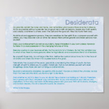 Desiderata and Butterflies Posters