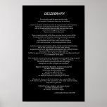 Desiderata Black posters