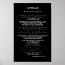 Desiderata Black Print