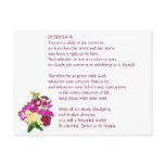 DESIDERATA Bright Bouquet postcard