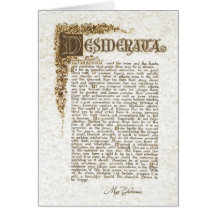DESIDERATA Card