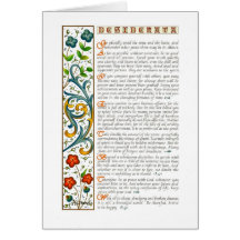 DESIDERATA Card