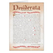 DESIDERATA Card