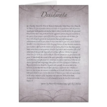 DESIDERATA Card