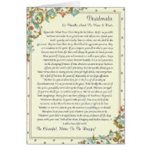 DESIDERATA Card
