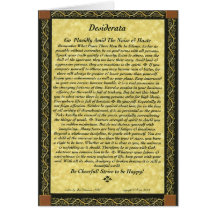 DESIDERATA Card