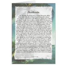DESIDERATA Card Palm Tree Tropical Beach