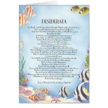 DESIDERATA Card=Tropical Fish