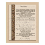 Desiderata "desired things) Brown design posters