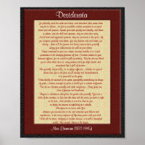 Desiderata "desired things" leather look posters