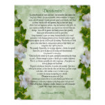 Desiderata "desired things", prose Ivy floral posters
