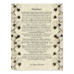 Desiderata "desired things", prose on parchment posters