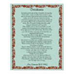 Desiderata "desired things", prose posters