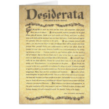 DESIDERATA Poem=Max Ehrmann=Parchment Collection Cards