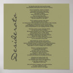 Desiderata Poster - Change Background Color