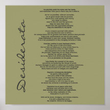 Desiderata Poster - Change Background Color