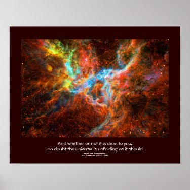 Desiderata quote - Tarantula Nebula star formation Poster