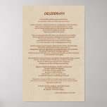 Desiderata Straw posters
