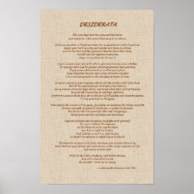 Desiderata Straw Print