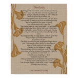 Desiderata with calla lilies posters