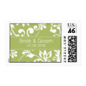 DESIGN 03 - Colour: Green postage by MarbiaStudiosWedding DESIGN 03 - Colour: Green postage
