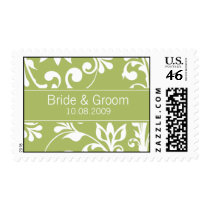 DESIGN 03 - Colour: Green postage by MarbiaStudiosWedding DESIGN 03 - Colour: Green postage