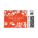 DESIGN 03 - Colour: Tangerine postage by MarbiaStudiosWedding DESIGN 03 - Colour: Tangerine postage