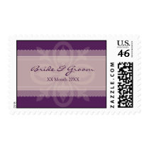 DESIGN 1 - AUBERGINE Bride & Groom stamp by MarbiaStudiosWedding DESIGN 1 - AUBERGINE Bride & Groom stamp