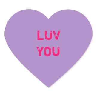 Design a Purple Conversation Heart Sticker sticker