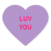 Design a Purple Conversation Heart Sticker