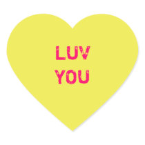 Design a Yellow Conversation Heart Sticker