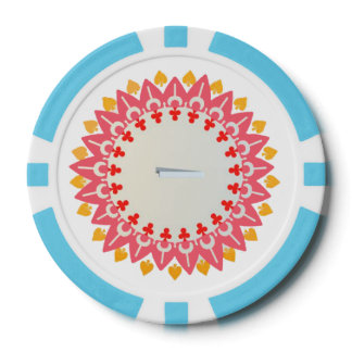 Z striped clay poker chips