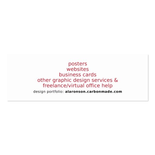 Design Biz Card Business Card Template (back side)