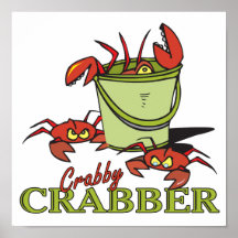 design for a crabby crabber posters