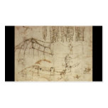 Design for a Flying Machine by Leonardo Da Vinci Business Cards